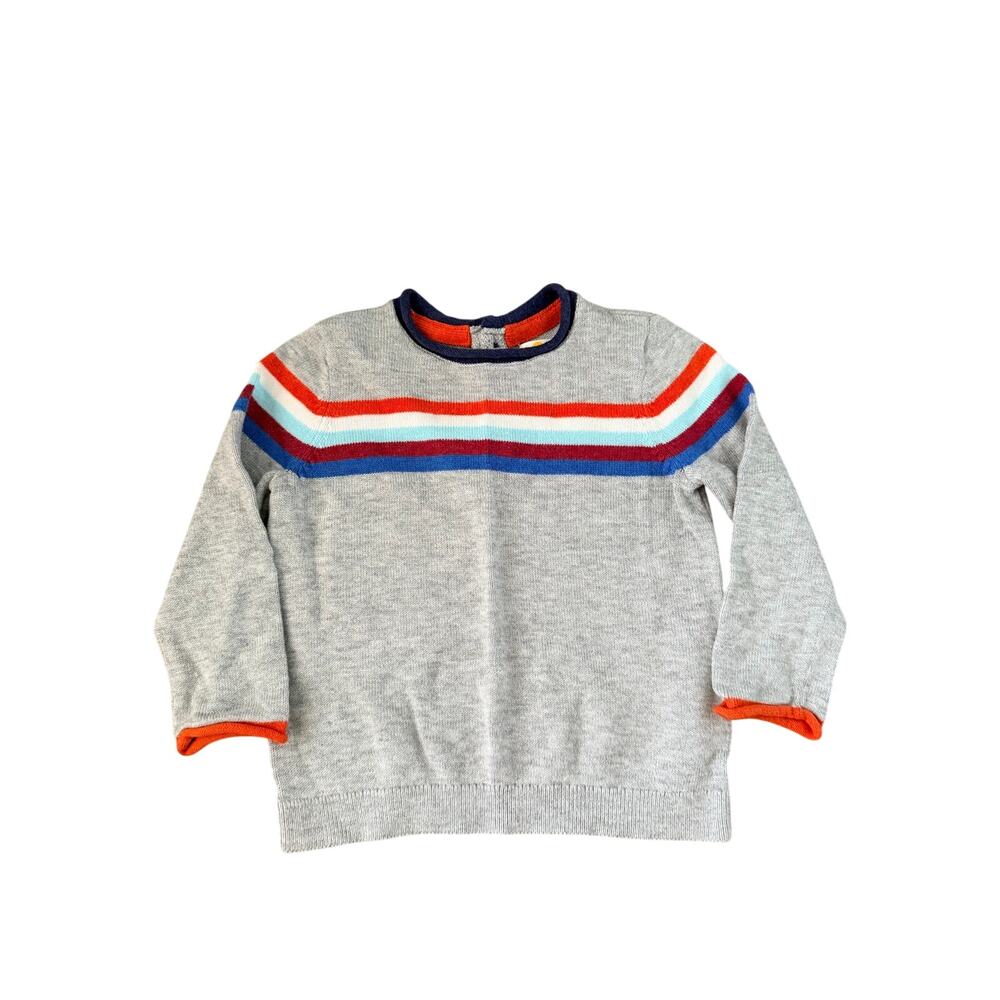 Charming Baby Boden Gray Striped Sweater - Unisex 3-6 Months